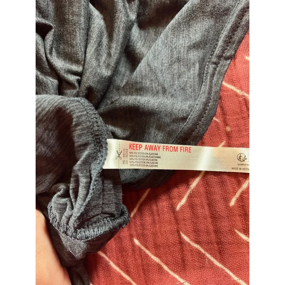Free People Movement Charcoal Grey High Waisted Dolphin‎ Hem Shorts Womens